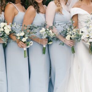 Amsale Ice Blue Maxi Dress